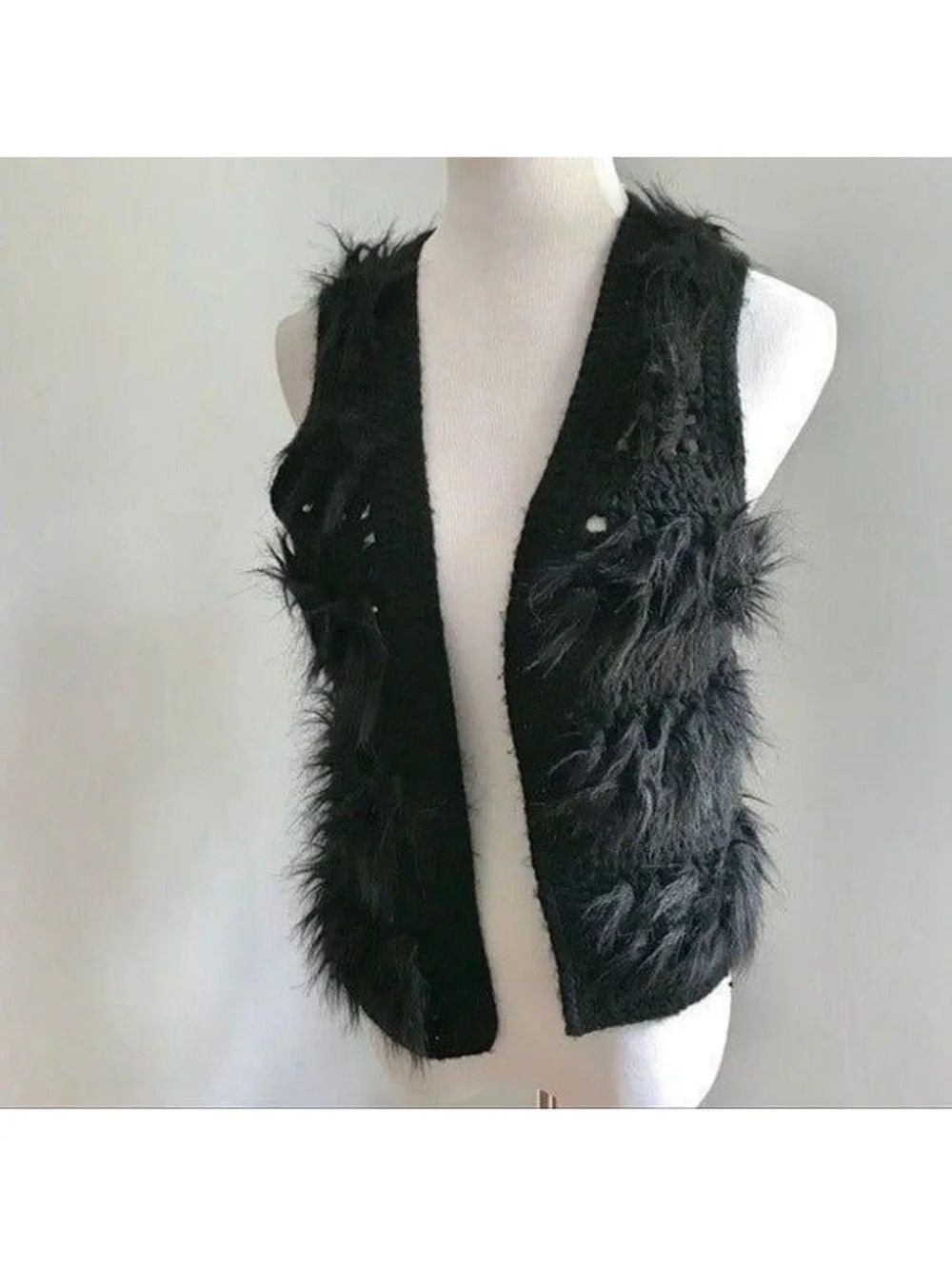 I Love H8l by Jeanne Pierre Furry Vest